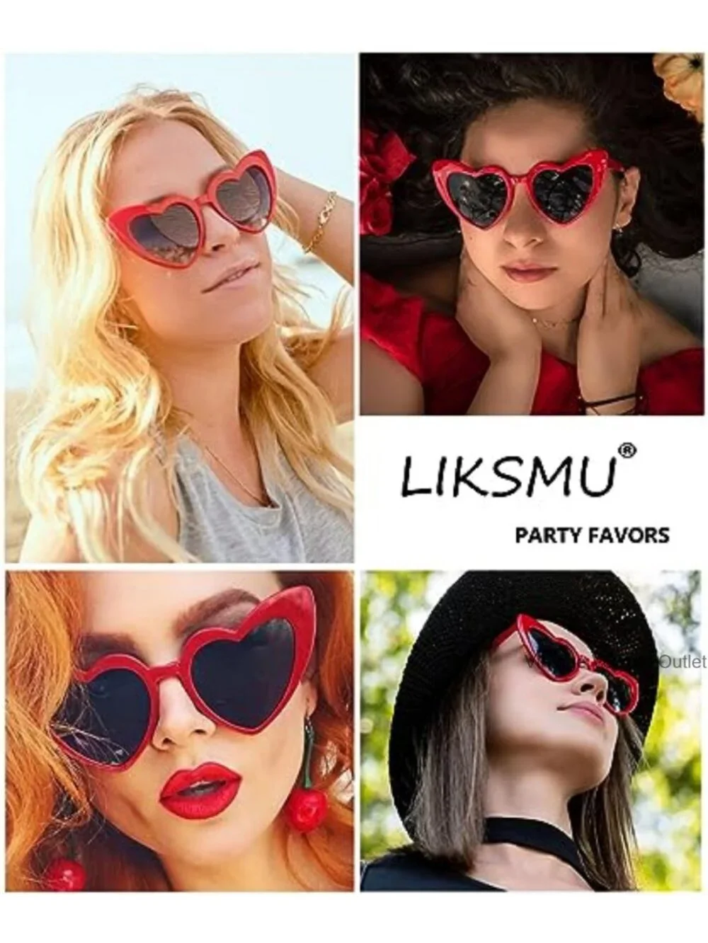 Vintage Cat Eye Heart Shaped Sunglasses UV Protection Ladies Gift